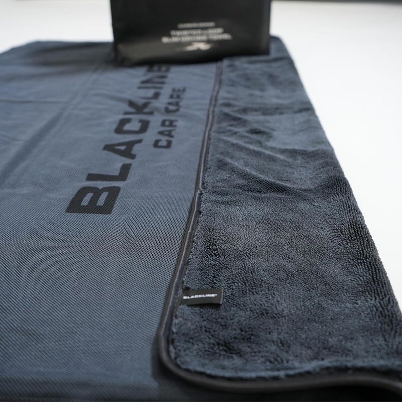 BlackLine 24"x36" Slim Twisted-Loop Drying Towel, 800GSM, Streak Free, Lint Free, Reusable - Car Accessories, Bath Towels, Microfiber Cleaning Cloth - One Pass is All You Need - Image 2